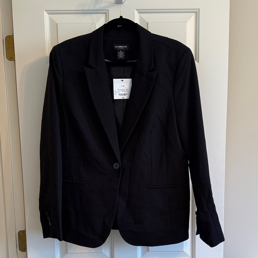 Liz Claiborne Classic Black Blazer NWT